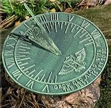 Cast Iron Wings of Time Sundial