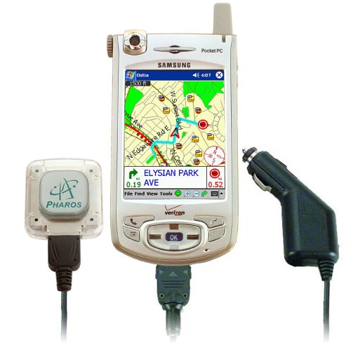 Pharos Pocket GPS Navigator Samsung i700 US Maps DC Charger PDA HolderB00022F4NY : image