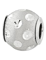 Sterling Silver Reflections Diamond cut Bead