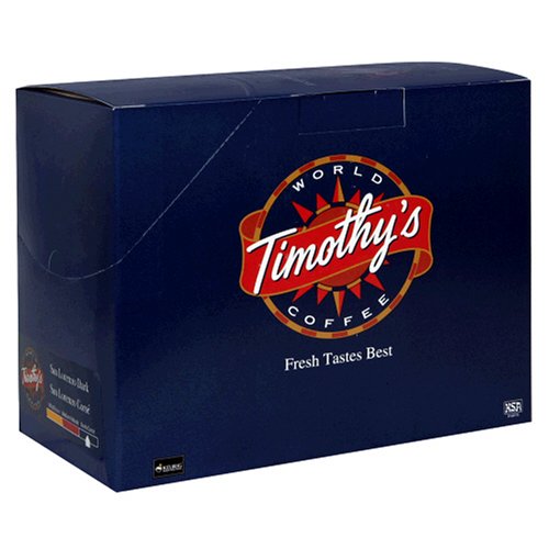 Timothy's World Coffee, San Lorenzo Dark, K-Cups for Keurig Brewers, 24-Count Boxes (Pack of 2)