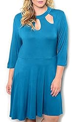 Plus Size Sexy Cutout Rayon/Viscose Mini Dress 
