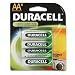 Duracell® Rechargeable Ni-MH Batteries, AA, 8/pack