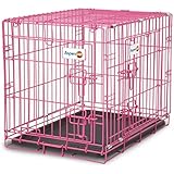 Aspen Pet Puppy 2-Door Training Retreat Crate, 24", Pink