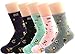 Jiye Women's Multi Color Wool Winter Socks(Pack of 5)