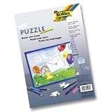 Folia 2332 - Puzzle mit Legerahmen, 35-teilig, DIN A4, extra stark, blanko wei&szlig;