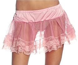 Lace Petticoat Crinoline Short Skirt Slip Pink