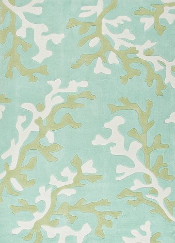 Jaipur Rugs Inc Hand Tufted, Coral Fixation Turquoise Blue/White, 7.6 by 9.6 Jaipur Rugs Inc Hand Tufted, Coral Fixation Turquoise Blue/White, 7.6 by 9.6