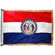 Missouri 3x5ft Nylon Flag with Indoor Pole Hem and Fringe