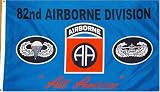 82nd Airborne Blue MILITARY Flag - 3 foot by 5 foot Polyester (NEW)
