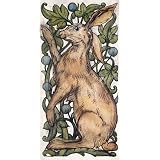 Seated hare and fruiting foliage, by William de Morgan (Print On Demand)