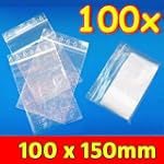 100 Druckverschlussbeutel 100 x 150 mm