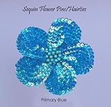 Sequin Flower Pin / Hair Tie ~ Blue