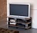 Natural Oak and Espresso Legare Select No Tools Assembly Large Media Stand