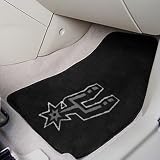 San Antonio Spurs Black 2-Piece Carpet Car Mat Set