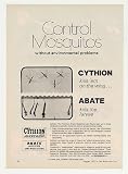 1972 Cyanamid Cythion Abate Mosquito Pesticide Print Ad