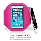 TRAVELLOP Pro Sport Armband for iPhone 6（4.7）, - Best for workouts, running, cycling, or any fitness activity outside or in the gym - Listen to your favorite motivating music while your phone is held securely on your arm. (slim pink)