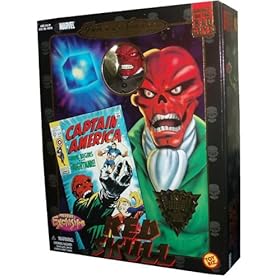  Marvel Comics 2001 Famous Cover 8 Inch Action Figure - RED SKULL Ultra Poseable Figure with Authentic Fabric Costume