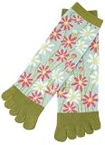 Cosmos Japanese Kimono Print Women's 5 Inch Cuff 5 Toes Socks