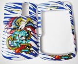 Blackberry 8330 Ed Hardy Zebra Blue White Style Case