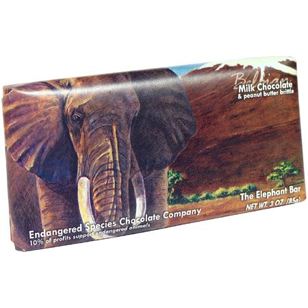 Elephant - Peanut Butter Brittle, 12 Units 3.2 gram by Endangered Species