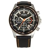 Rotary Men's Steel Chronograph Strap Watch GS30028/04