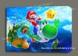 Super Mario Galaxy 2 Giclee Art Canvas W Gallery Wrap Style Framing 28X20X1.5