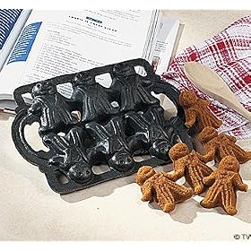 GINGERBREAD MAN Cast Iron CHRISTMAS MUFFIN PAN by Terry's Village