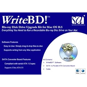 WriteBD!TM Blu-ray Disc Drive Upgrade Kit for Mac OS 10.5