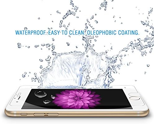 MeGi iPhone 6 (4.7) Tempered Ballistic Glass Screen Protector, Premium HD Clear, 0.33mm Ultra Thin, 9H Hardness, Anti-Scratch, 2.5D Rounded Edges, ShatterProof, Oleophobic Coating, Anti-Fingerprint, High Sensitivity, Bubble Free, 99% Clarity