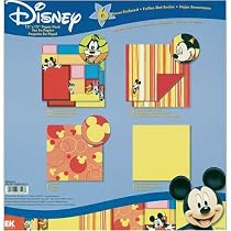 Disney Mickey Paper Pack 12 x12 6 Sheets/Pkg
