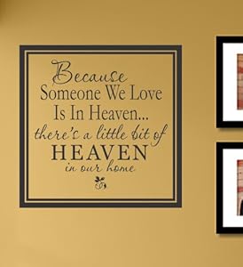 someone because heaven inspirational bit there little amazon wall decals quotes lettering uplifting vinyl sayings words decor baby