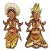Wood statuettes, 'Wedding Ceremony' (pair)