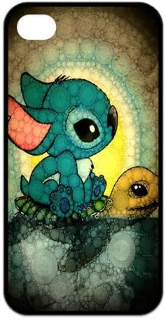 Mystic Zone Lilo and Stitch Case for iPhone 4 4S Cover lovely Cartoon Fits Case KEK1958