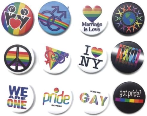 Gay brooch emblem 2 Awesome Quality Lot 12 New Pins Pinbacks Buttons Badge 1.25"
