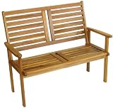 DUP143 Napoli 2 Seater Bench Wood Garden Furniture - FREE DELIVERY