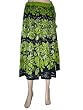 Christmas Gift New Floral Print Black Green Casual Cotton Trendy Fashion Womens Long Tie Skirts