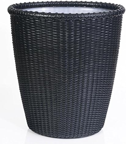 Bathroom Trash Can Beach Bathroom Decor Accessories Garbage Can Wicker Waste Baskets Black