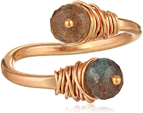 Nashelle Double Stone Labradorite Ring, Size 8