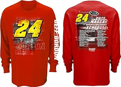 NASCAR Jeff Gordon #24 3M 2015 Schedule Long Sleeve Tee