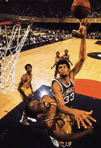 Kareem Abdul-Jabbar Poster, Milwaukee Bucks, NBA, Classic Basketball Legend