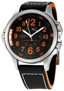 Hamilton Men's H77695733 Khaki GMT Brown Dial Watch from Hamilton