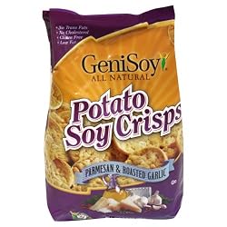Genisoy Potato Soy Crisps, Parmesan & Roasted Garlic, 3.5-Ounce Bags (Pack of 12)