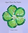Sequin Flower Pin / Hair Tie ~ Edged Green