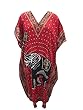 Red Summer Kaftan Printed Evening Caftan