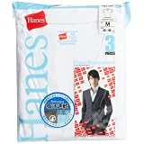 (ヘインズ)Hanes Hanes 【3枚組】「ビジネス」【吸汗速乾】クールビズVネックTシャツ(31N307) 31N307 010 ホワイト M