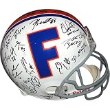 2006 Florida Gators National Championship Team and Urban Meyer Autographed Florida Gators (Throwback) Deluxe Replica Helmet - 38 Signatures