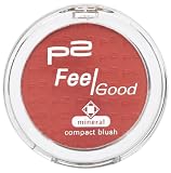 P2 Feel Good Mineral Compact Blush Rouge, 020 sweet rose, 5 g