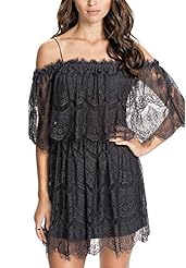 Sexy Lace Backless Off the Shoulder Tunic 
