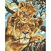 Schipper 9240 383 - Malen nach Zahlen L�wenmutter, 24x30cm