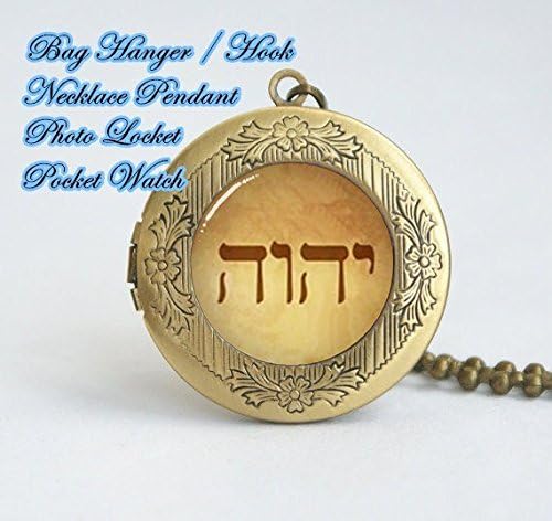 custom tetragrammaton photo locket pendant, tetragrammaton symbol necklace locket pendant locket, picture locket necklace, god jesus pendant